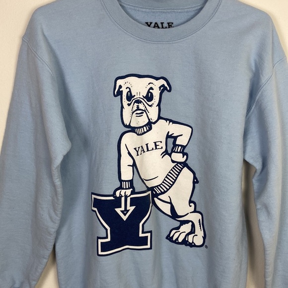 Yale University Mens Small Long Sleeve Pullover Crewneck Sweatshirt Collegiate - Picture 2 of 6